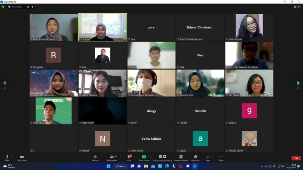 KUI UNDIP Mengadakan Sosialisasi Persiapan Bahasa Inggris bagi Calon Awardee IISMA 2023
