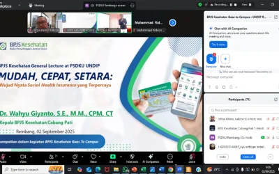 BPJS Kesehatan Cabang Pati Hadir di Kuliah Umum Prodi Administrasi Publik Undip Kampus Rembang
