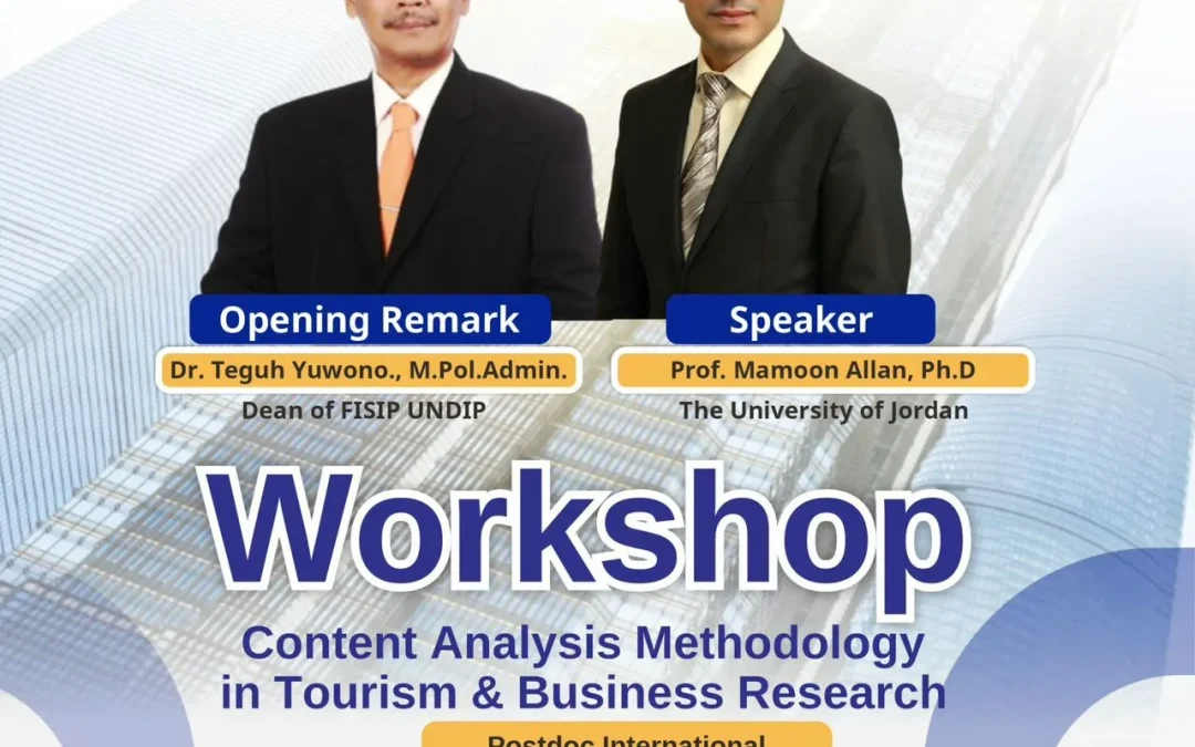 International Workshop – Content Analysis Methodology in Tourism & Business Research
