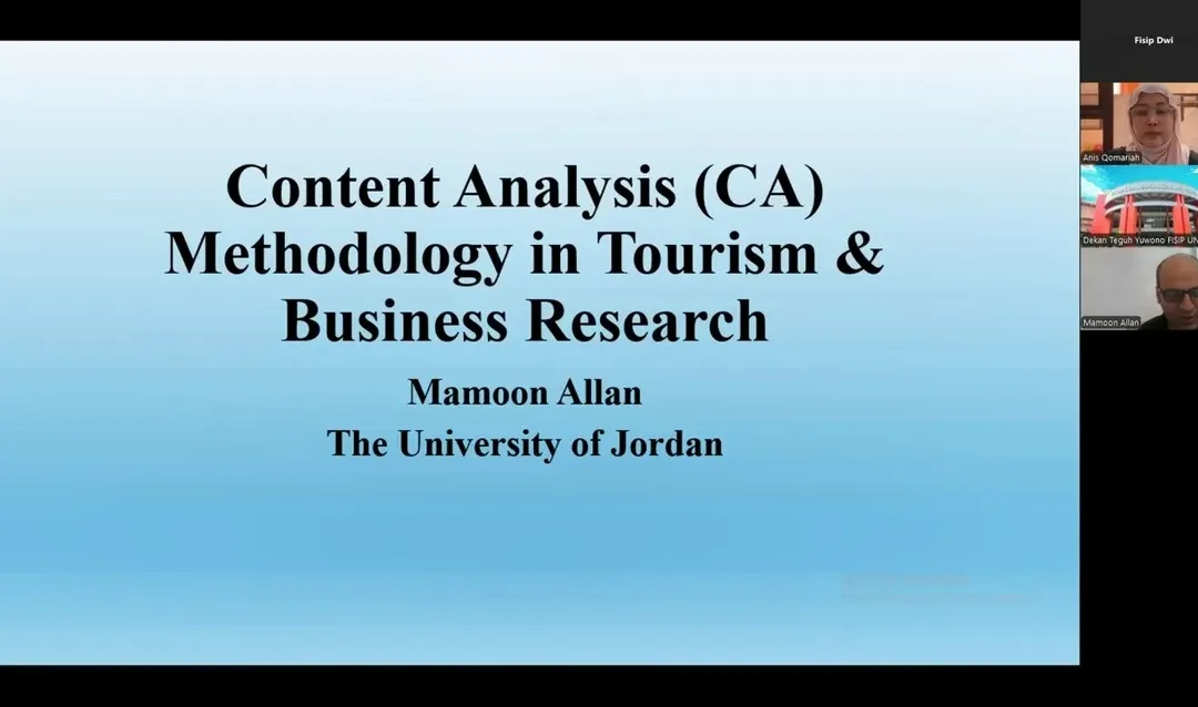 FISIP Hosts International Workshop on Content Analysis for Tourism & Business Research